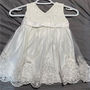 Elegant White Lace Kids Dress